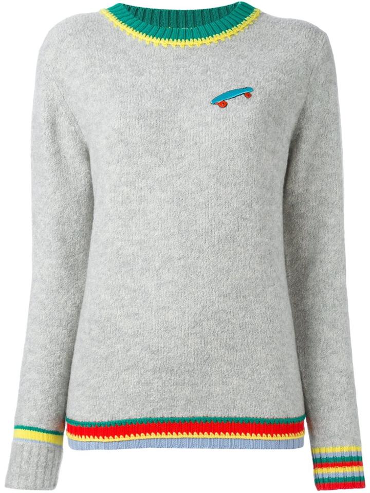 Ç By Mira Mikati Skateboard Patch Jumper - Grey