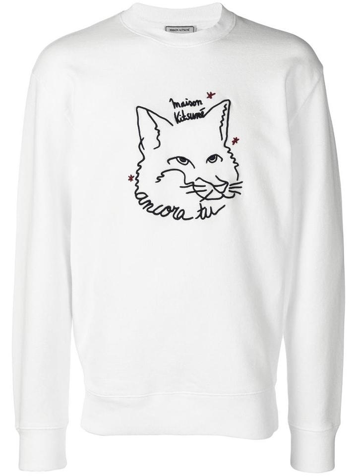 Maison Kitsuné Fox Embroidery Sweatshirt - White