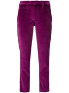 Dondup Cropped Skinny Trousers - Purple