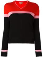 Emilio Pucci Colour Block Jumper, Women's, Size: Small, Black, Viscose/merino