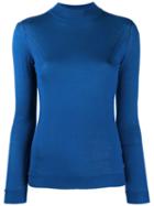 Emilio Pucci Mock Neck Knitted Top - Blue