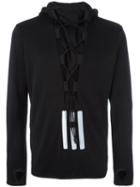 Y-3 Lace-up Detail Sweatshirt, Men's, Size: Large, Black, Polyester/cotton