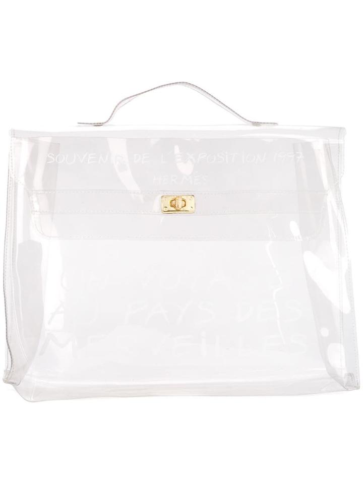 Hermès Vintage Hermès Vinyl Kelly Beach Bag - Neutrals