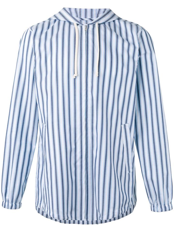 Comme Des Garçons Shirt - Striped Lightweight Jacket - Men - Cotton - S, Blue, Cotton