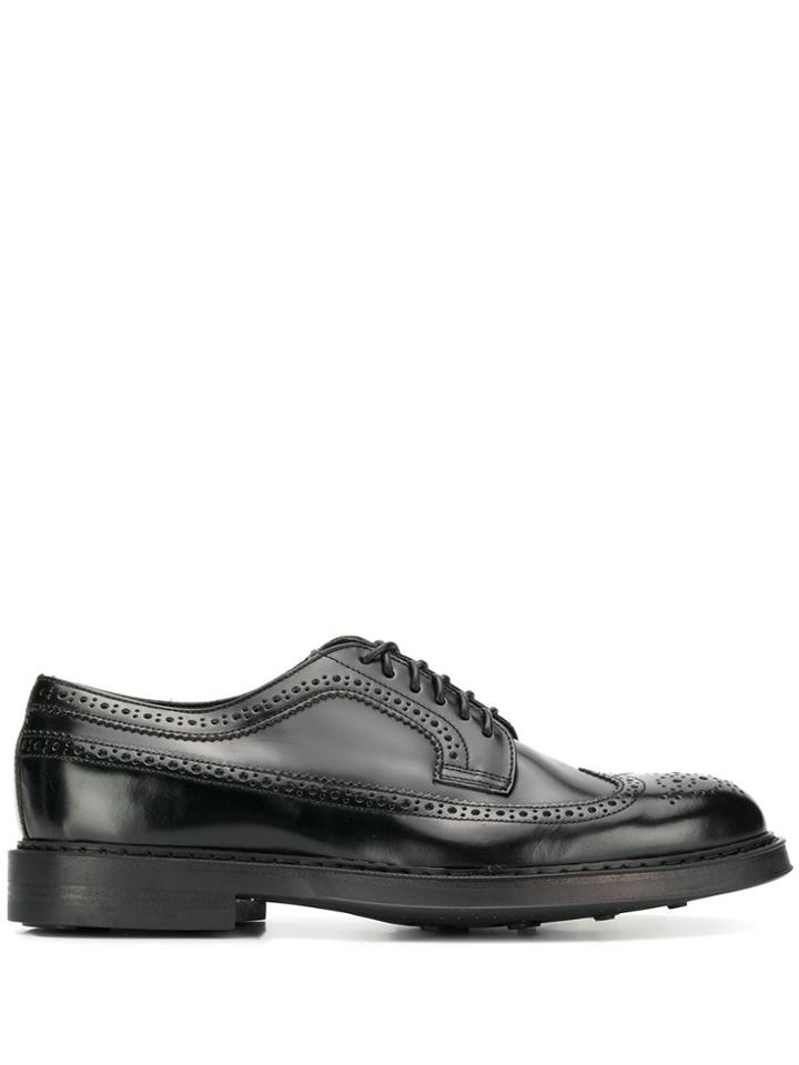 Doucal's Brogue-style Lace Up Shoes - Black