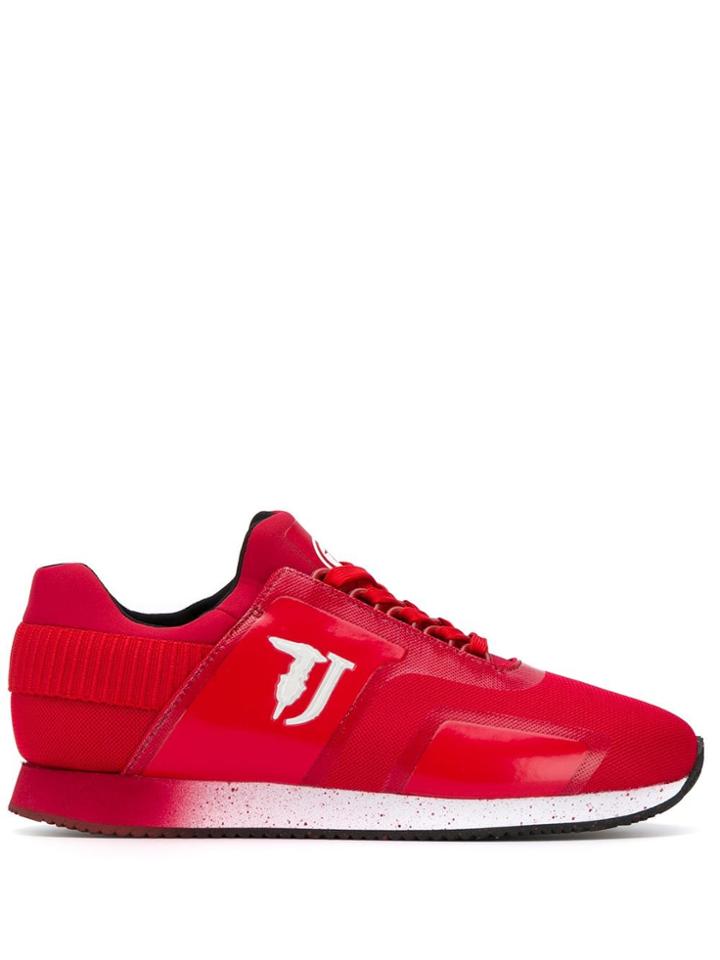 Trussardi Jeans Low Lace-up Sneakers - Red