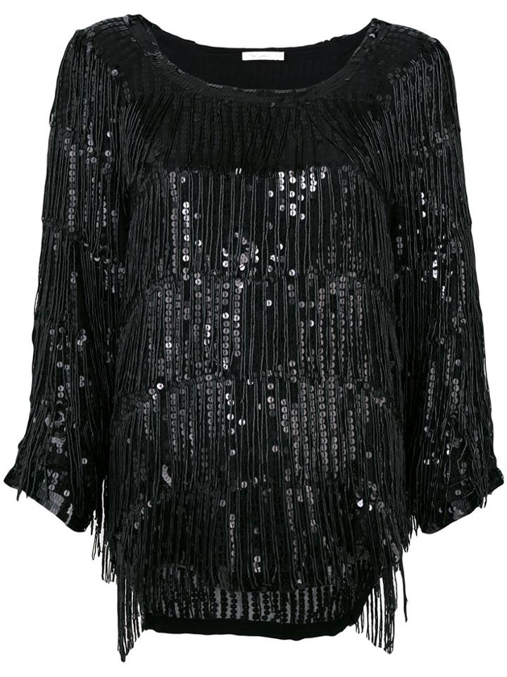 Mes Demoiselles Sequin Blouse - Black