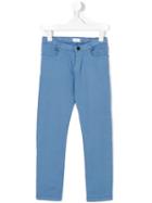 Simple Kids - Bombazine Trousers - Kids - Cotton/spandex/elastane - 2 Yrs, Blue