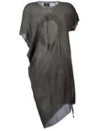 Lost & Found Ria Dunn Sheer T-shirt Dress, Women's, Size: Small, Grey, Silk/spandex/elastane