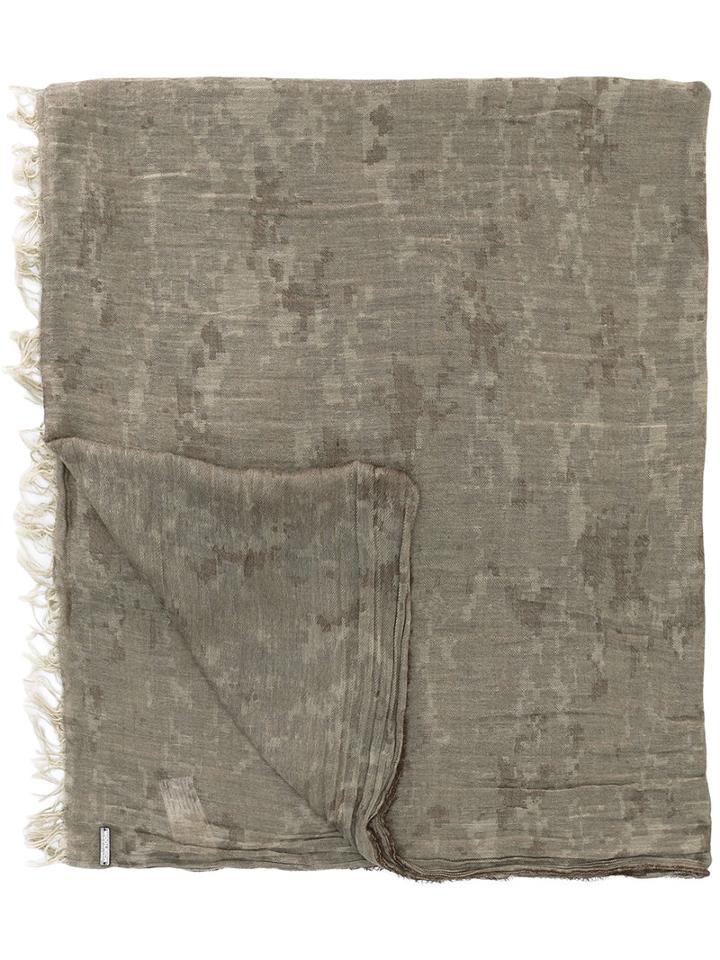Woolrich - Tassel Detail Scarf - Men - Cotton - One Size, Green, Cotton