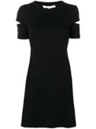 Helmut Lang Cut-out Ribbed Dress - Black