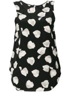 Theory - Printed Sleeveless Top - Women - Silk/polyester - L, Black, Silk/polyester