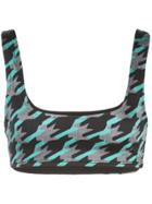 Barbara Bologna Houndstooth Print Tank Top - Blue