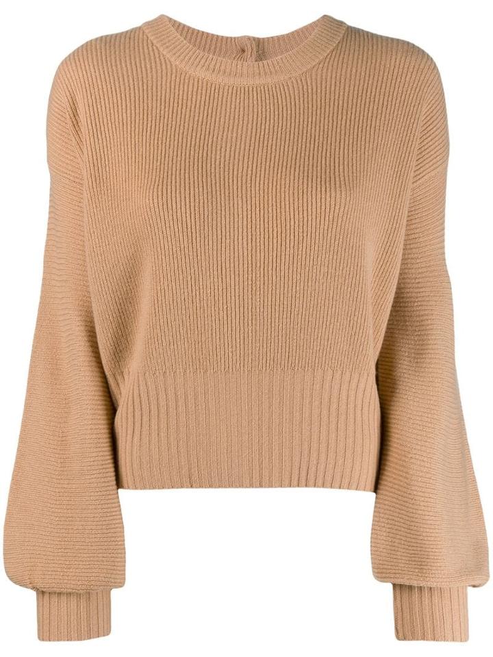 Pinko Wide Sleeves Knit Jumper - Neutrals