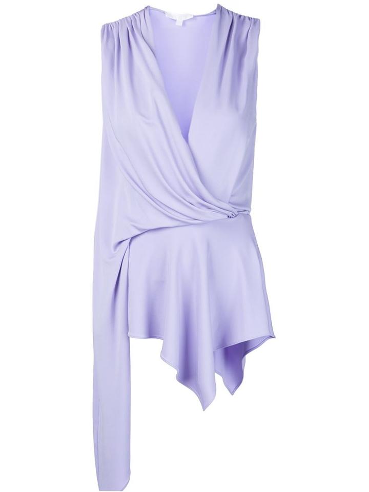 Cushnie Et Ochs Asymmetric Wrap Top, Women's, Size: 4, Pink/purple, Viscose/spandex/elastane