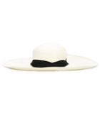 Sensi Studio Lady Ibiza Wide Brim Straw Hat, Women's, Size: Small, White, Straw/cotton