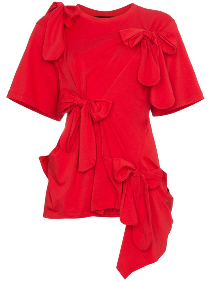 Simone Rocha Turbo Bow Short Sleeve T Shirt - White