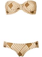 Adriana Degreas Bandeau Bikini Set, Women's, Size: P, Nude/neutrals, Polyamide/spandex/elastane
