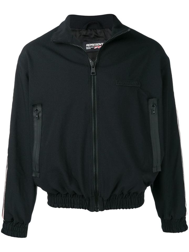 Represent Union Jack Bomber Jacket - Black