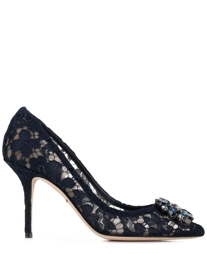 Dolce & Gabbana Classic Lace Pumps - Blue