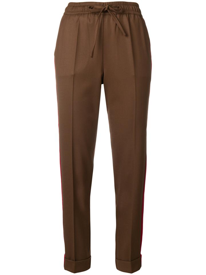 P.a.r.o.s.h. Liliu Drawstring Tapered Trousers - Brown