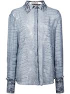 Roberto Cavalli Snakeskin Effect Shirt - Grey