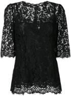 Dolce & Gabbana Lace Detail Blouse - Black