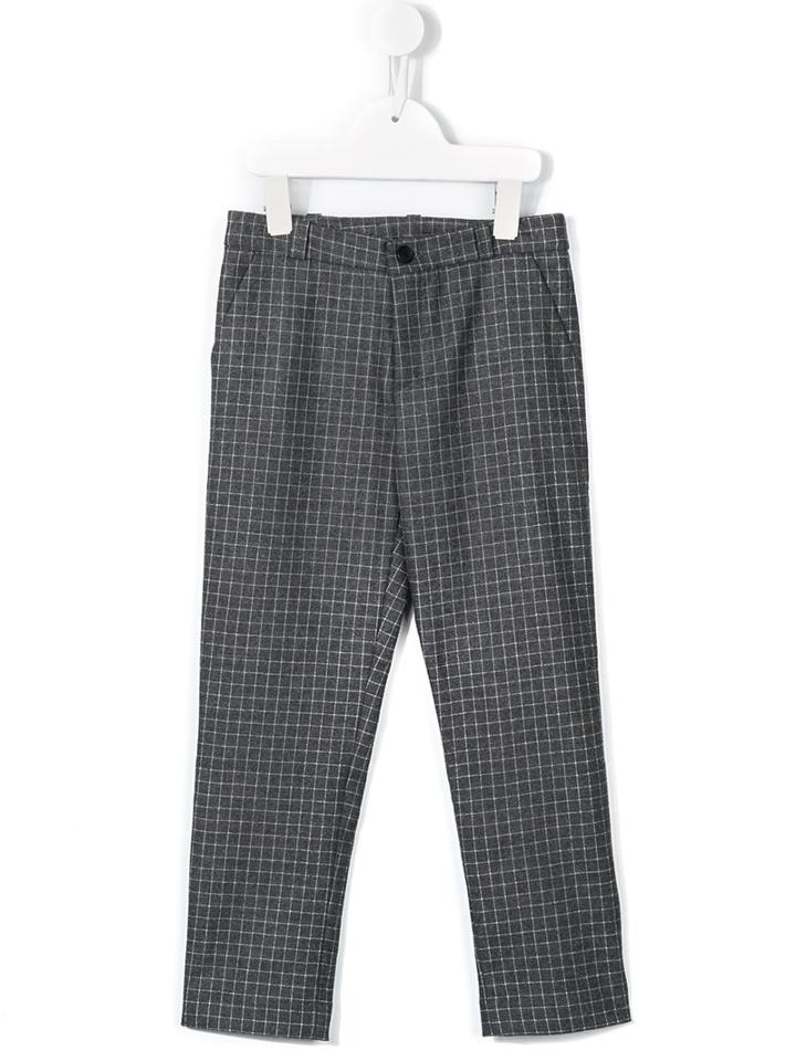 Max & Lola Checked Trousers, Boy's, Size: 10 Yrs, Grey
