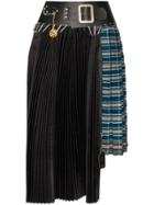 Chopova Lowena Box Pleat Recycled Kilt Skirt - Multicolour