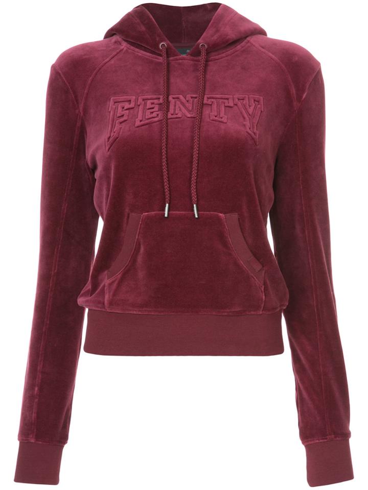Fenty X Puma Velour Hooded Pullover - Red