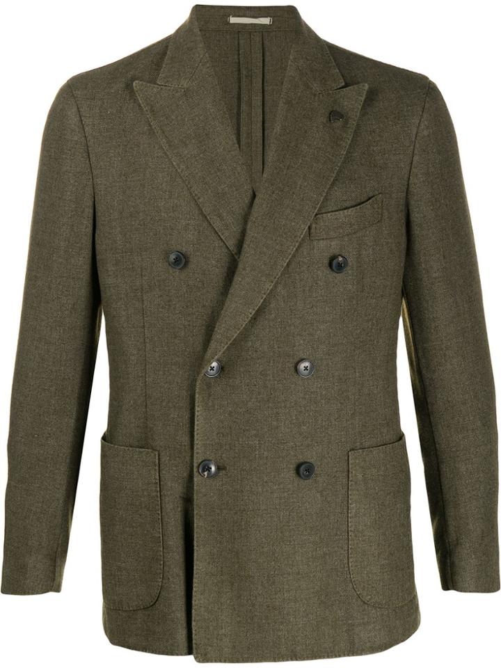 Gabriele Pasini Double-breasted Fitted Blazer - Green