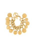 Chanel Vintage Coin Charm Bracelet, Women's, Metallic