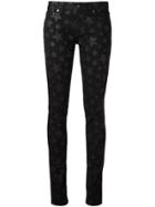 Saint Laurent Star Print Skinny Jeans - Black