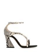 Nº21 Snakeskin Print Sandals - Grey