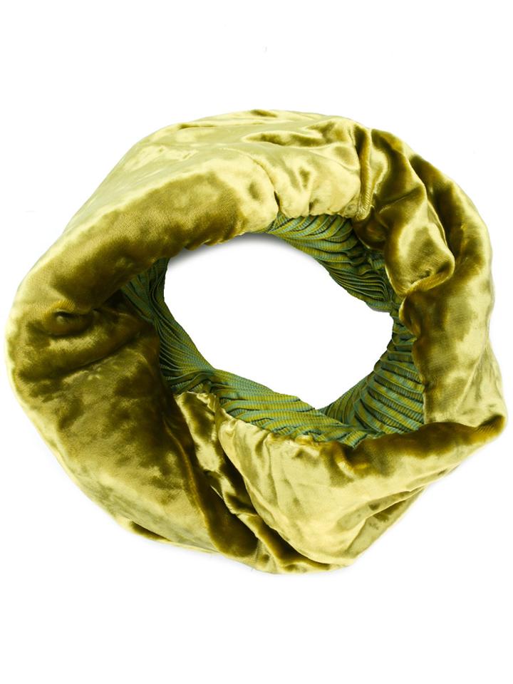 Issey Miyake Velvet Infinity Scarf - Yellow & Orange