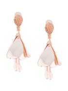 Oscar De La Renta Floral Drop Earrings - Nude & Neutrals
