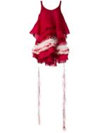 Antonio Berardi Feather Trim Dress - Pink & Purple