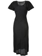 Comme Des Garçons Vintage Distressed Midi Dress - Black