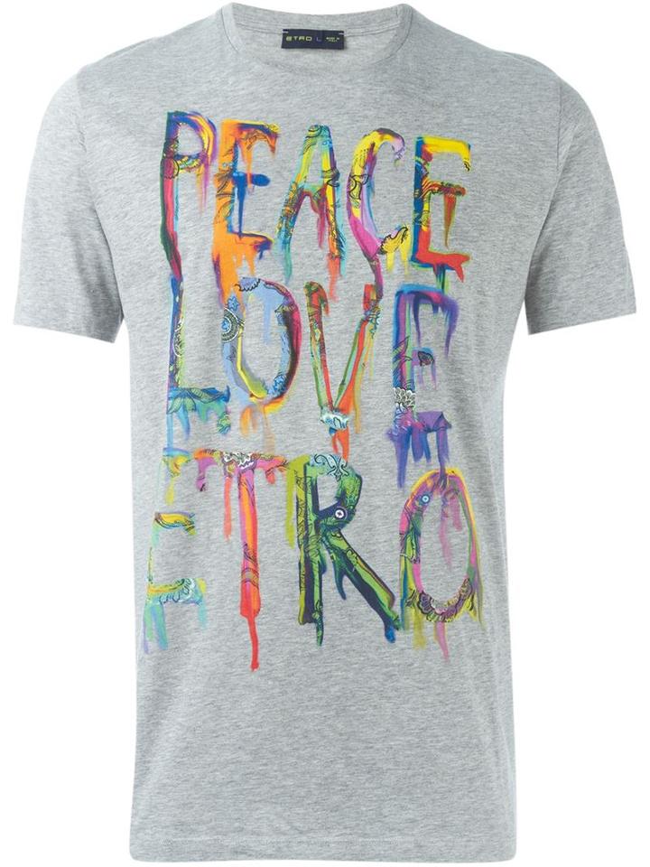 Etro Peace Love Etro Print T-shirt
