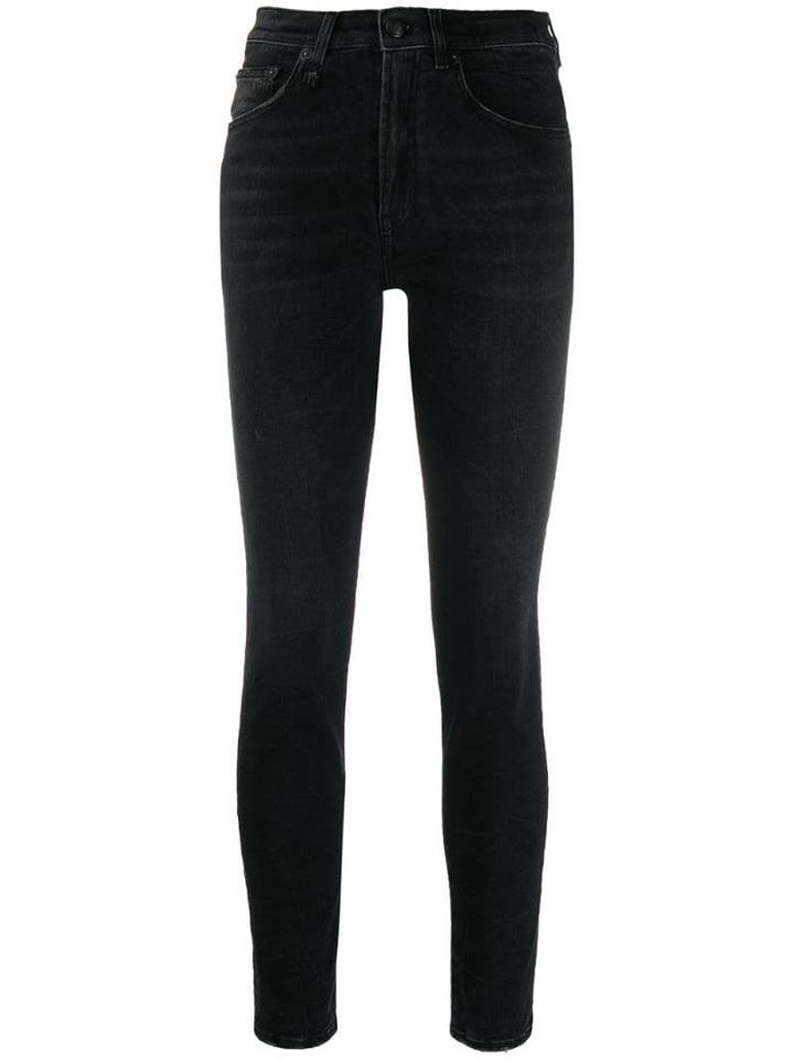 R13 Cropped Skinny Fit Jeans - Black