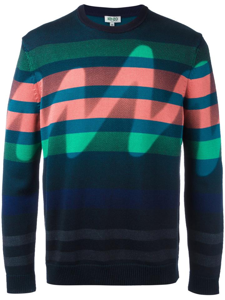 Kenzo - Sound Wave (blue) Jumper - Men - Cotton/viscose - L, Cotton/viscose