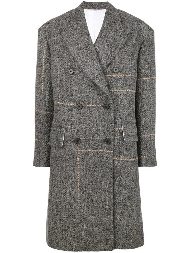 Calvin Klein 205w39nyc Double-breasted Fitted Coat - Grey