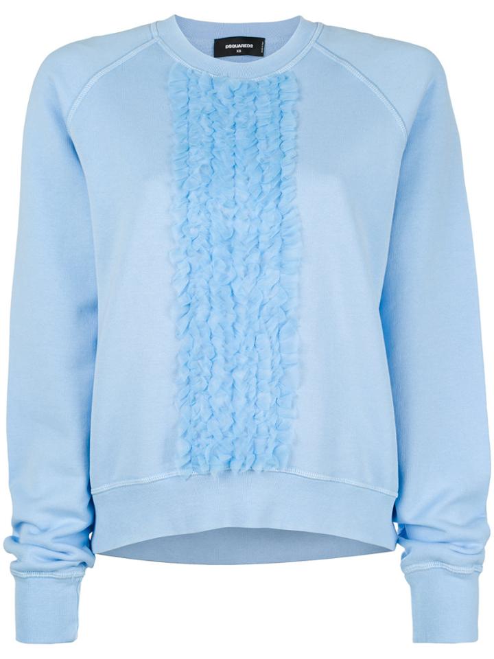 Dsquared2 Ruffle Trim Sweatshirt - Blue