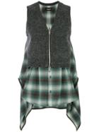 Dsquared2 Checked Shirt Detail Vest - Grey