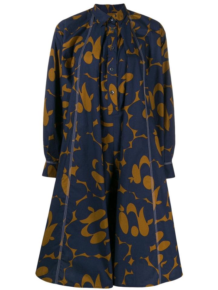 Marni Printed Smock Dress - Blue