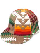 Sacai Aztec Pattern Cap - Brown