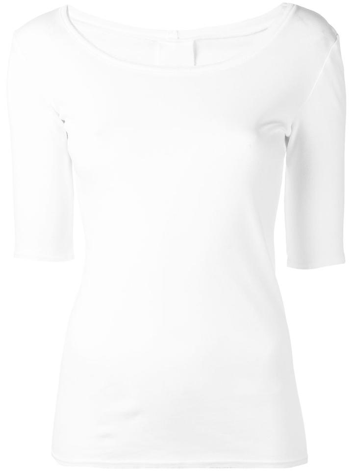 Scoop Neck T-shirt - Women - Cotton - 2, White, Cotton, Kristensen Du Nord