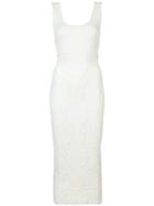 Sophie Theallet - Fitted Knit Dress - Women - Silk/polyamide/polyester - M, White, Silk/polyamide/polyester