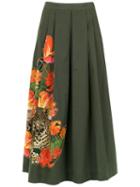 Isolda Midi Skirt - Green