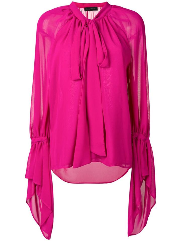Christian Pellizzari Oversized Chiffon Blouse - Pink